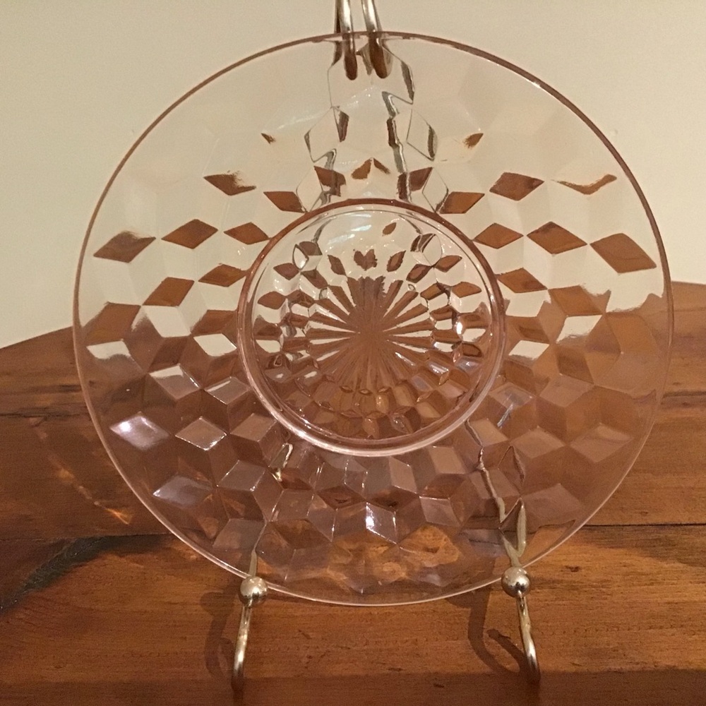 Pink Depression Glass Plates(Set of 4) - Picture 2 of 5